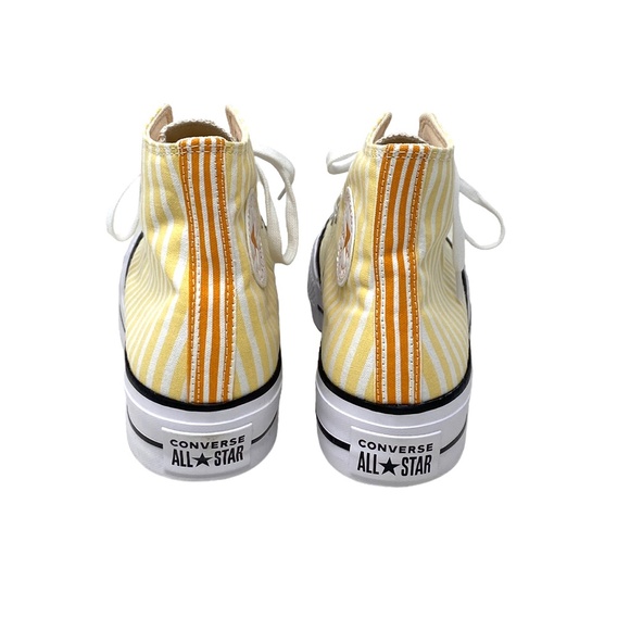 Converse Chuck Taylor Lift Platform High Yellow White Women Canvas Shoes A03298C - Picture 3 of 7